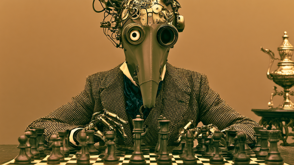 Illustration: AI Robot Chess Player in the 1800s