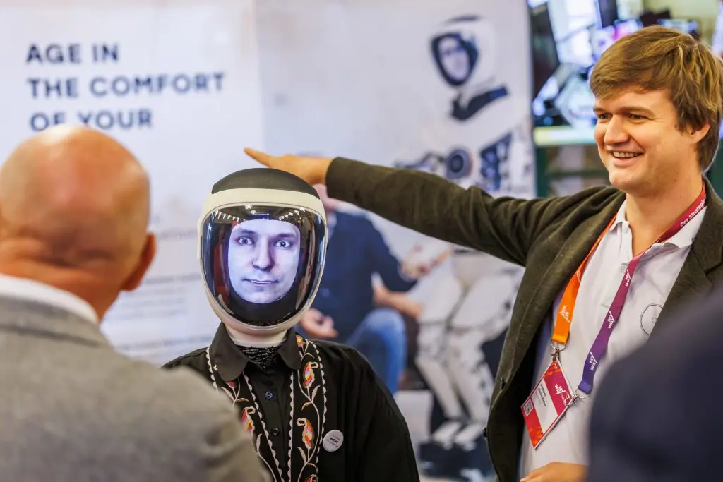 Robody Humanoid Robot at Conference