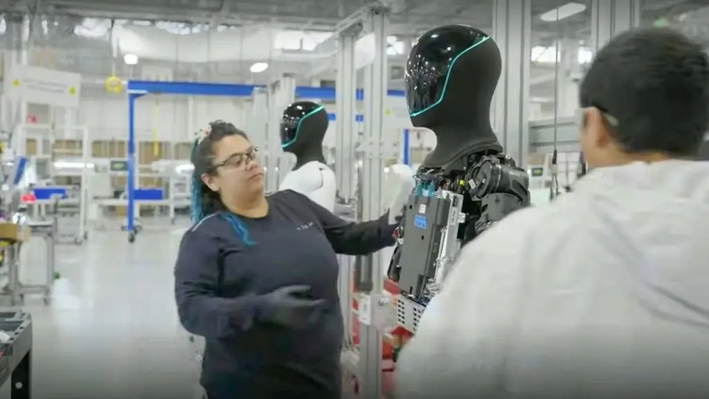 Tesla Optimus pilot production line in Fremont