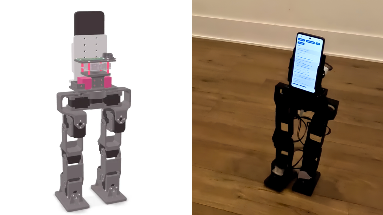 PhoneBot bipedal robot design