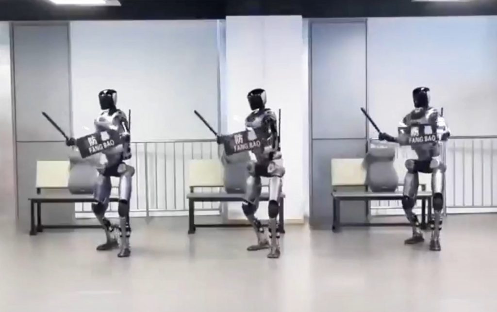 NORINCO's Fuxi robots demonstrate riot control capabilities (Source: NORINCO)